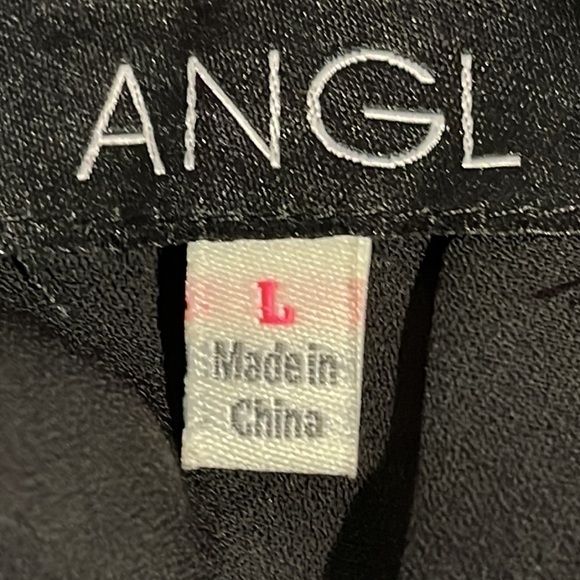 ANGL Skirt with Faux Leather Floral Appliqué - EUC - Picture 5 of 6